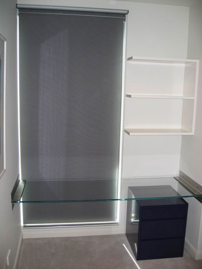 glass desk